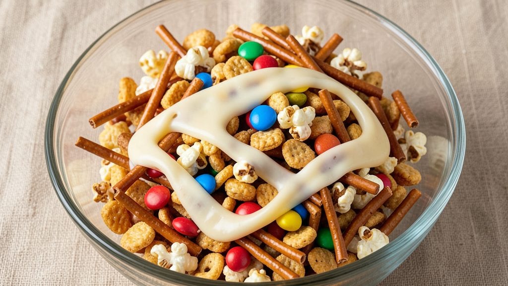 Chex Mix Recipe With White Chocolate and M&Ms: Sweet-Salty Crunch in 15 Minutes