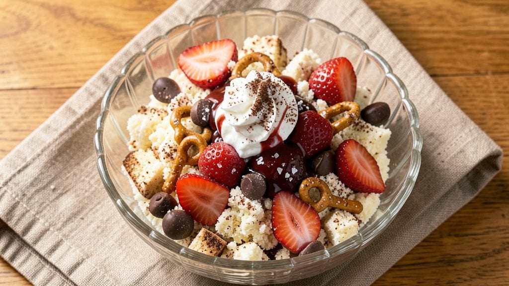Chocolate Angel Strawberry Pretzel Salad Recipe: Sweet-Savory Crunch Fusion