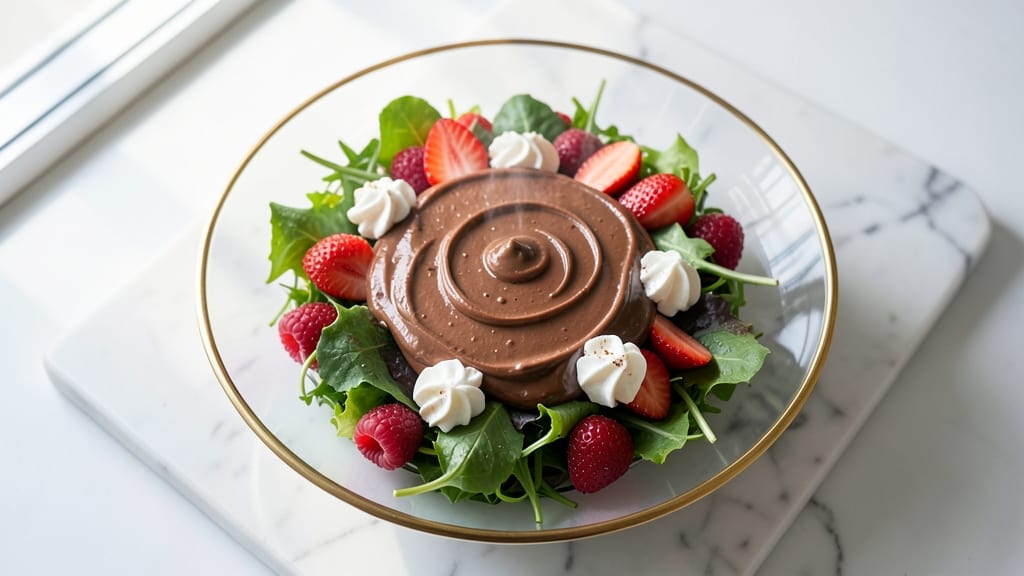 Chocolate Salad Recipe: Rich Cocoa Dressing Over Fresh Greens