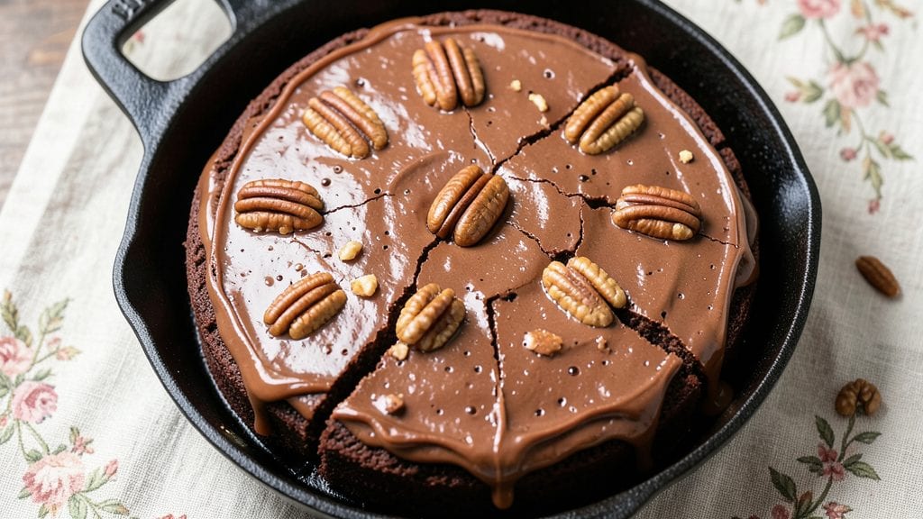 Old Fashioned German Chocolate Cake Recipe: Warm Spiced Pecan Filling Between Layers